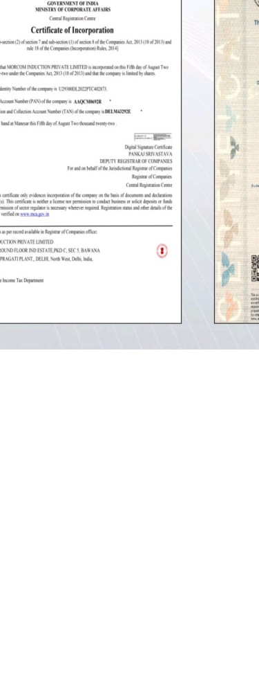 Certificate document